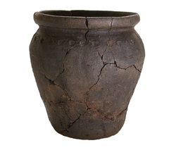Vase ovoïde à décor digité