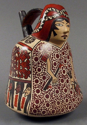 Vase représentant un guerrier du Pérou