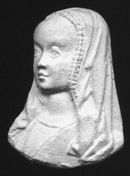 Moulage d'un portrait métallique d'Anne de Bretagne